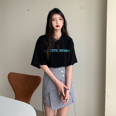 Guantu 2021 summer new short sleeve T-shirt design for women