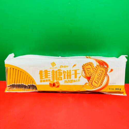 临期特价韩国进口新味觉诱惑焦糖饼干315g袋装早餐下午茶零食点心