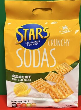 香港品牌众星奶盐梳打饼干400g