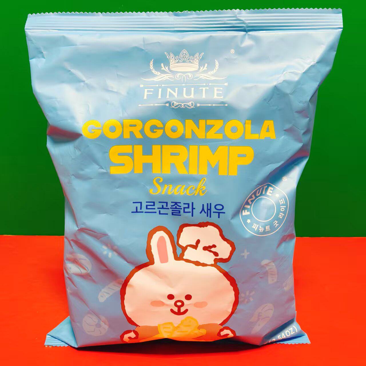 临期特价 韩国进口戈贡佐拉干酪味虾条72g袋装 煲剧休闲零食膨化