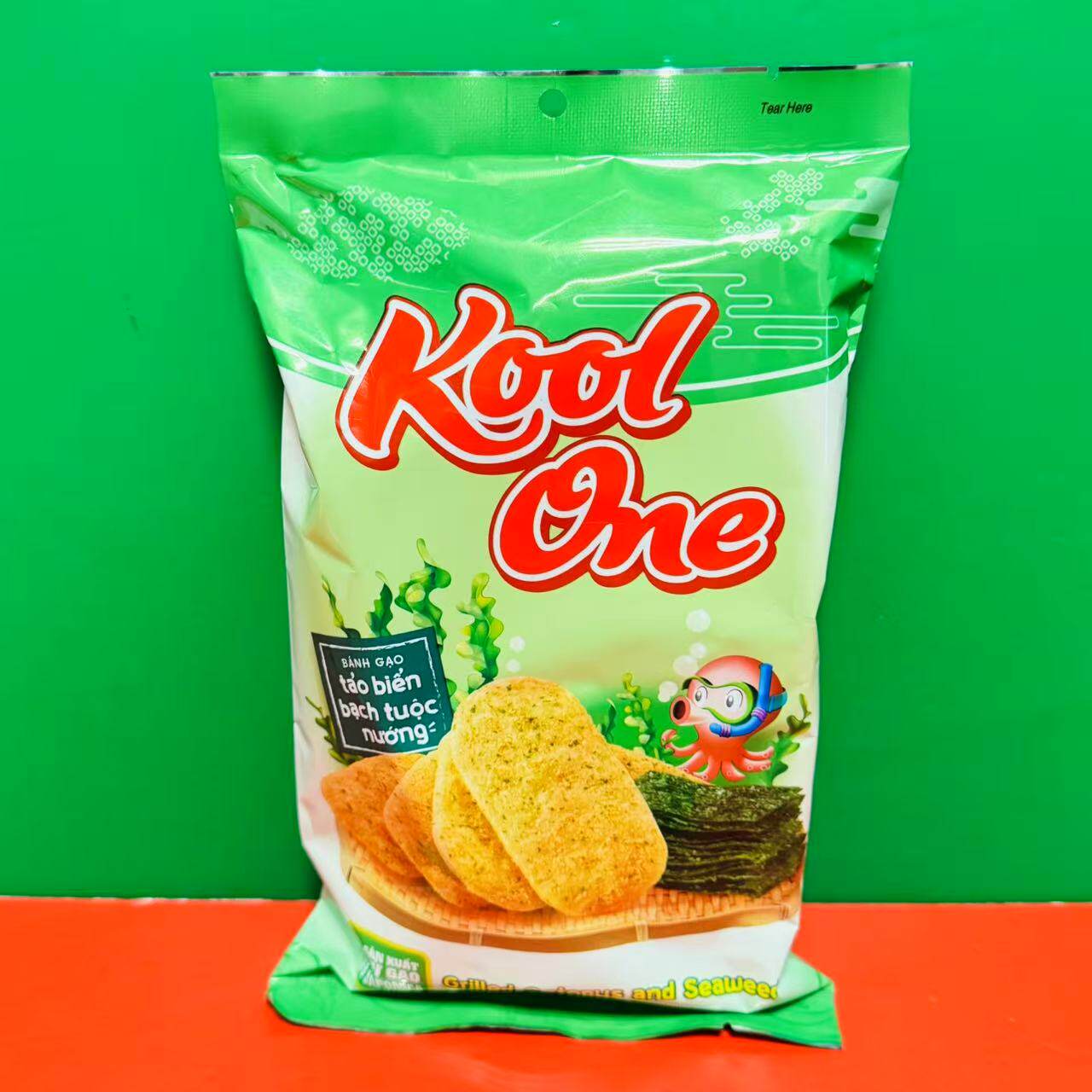 临期特价 kool one章鱼海苔味仙贝米饼58g袋装 烘焙膨化食品零食