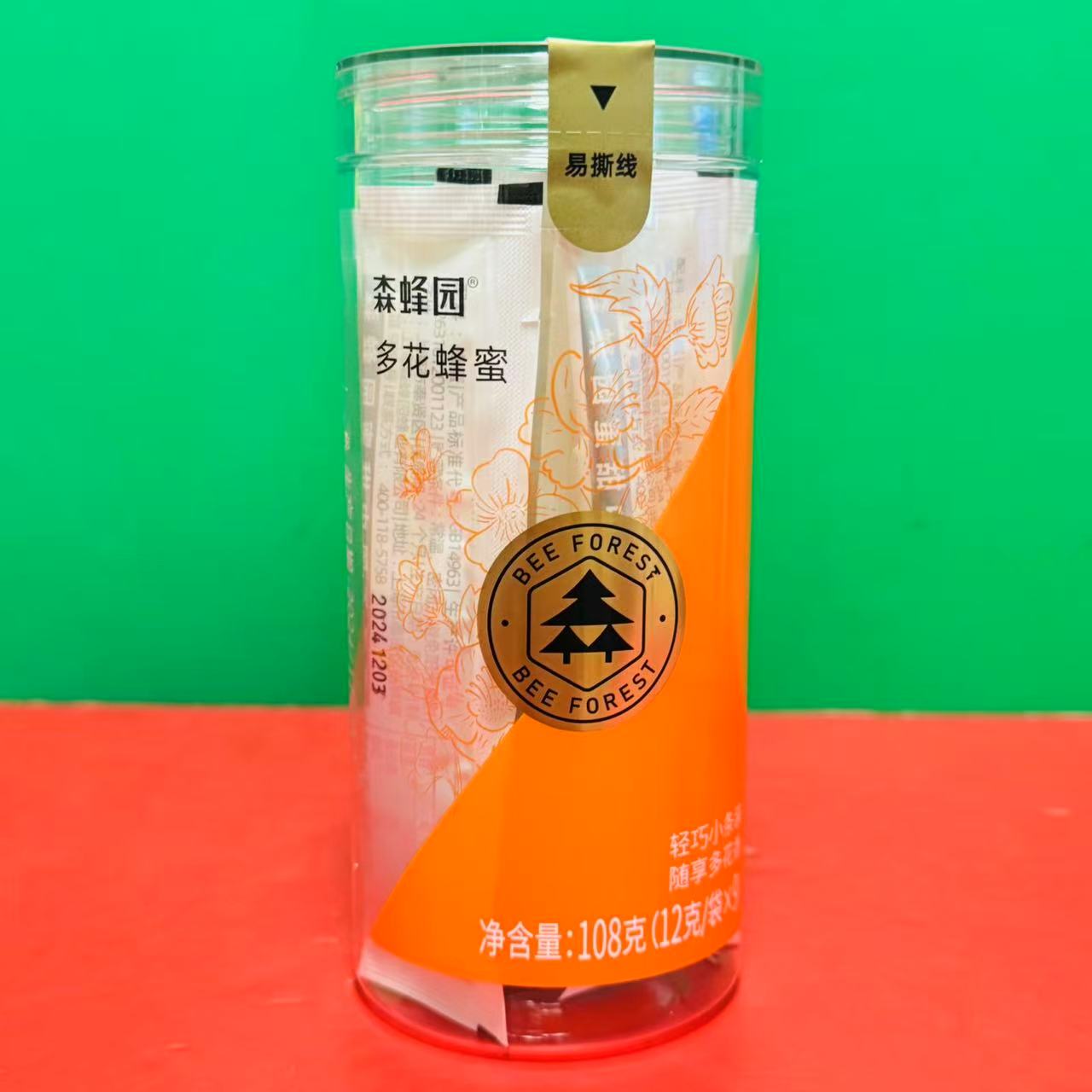 临期价 上海老字号森蜂园多花蜂蜜108g(12g*9条)冲饮面包涂抹蜂蜜