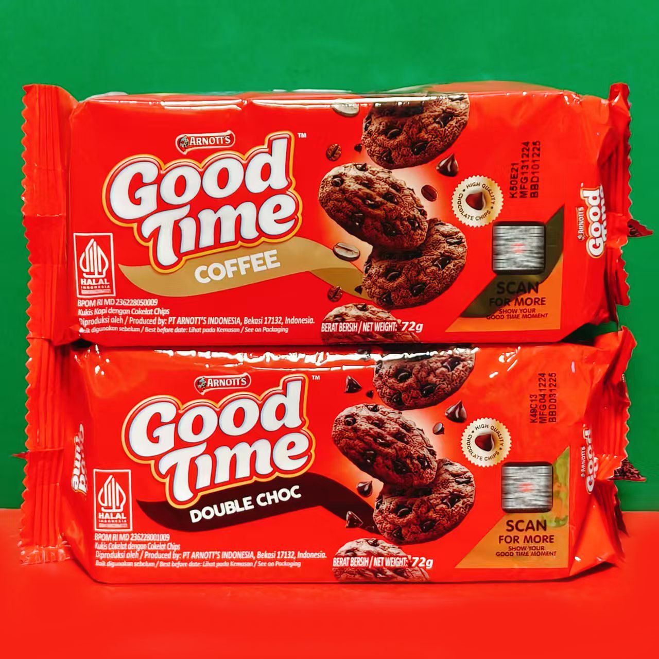 临期特价 印尼进口雅乐思双重巧克力味咖啡味曲奇饼干72g袋装零食