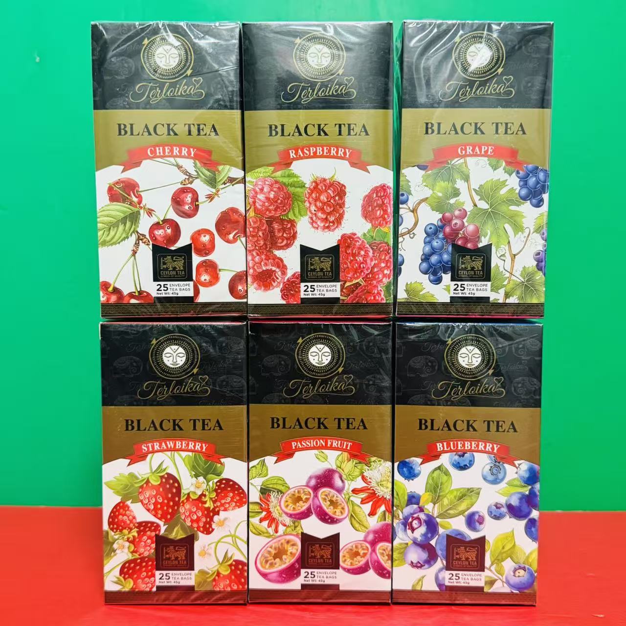 斯里兰卡进口特罗依卡牌浓香覆盆子车厘子味锡兰红茶45g(1.8g*25)图片