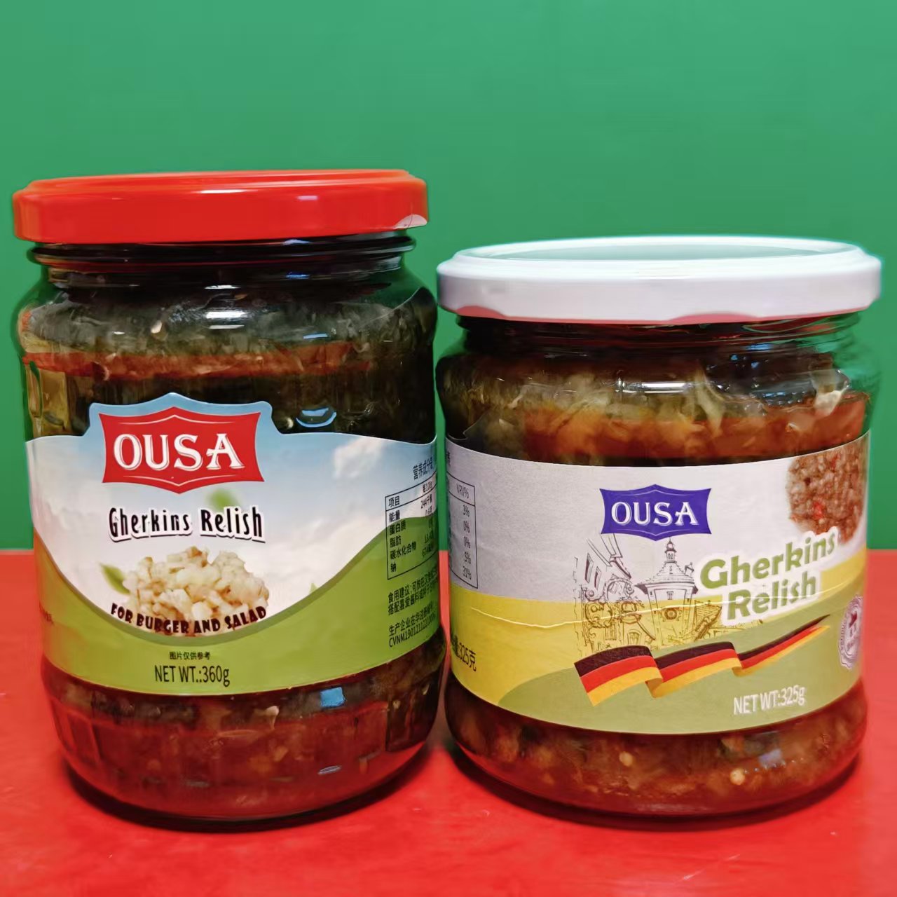 临期特价 德国进口欧萨青瓜蓉325g-360g开盖即食沙拉凉拌汉堡搭配