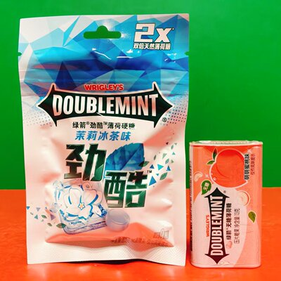 临期特价 绿箭萌萌蜜桃味薄荷糖13g 便携零食压片糖果坚实型糖果