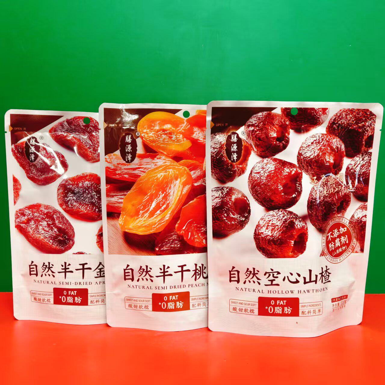 自然半干金杏空心山楂桃肉90g袋装办公休闲零食水果干制品 折扣价