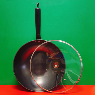 康倍尔麦饭石不粘锅炒锅家用精铁锅平底锅32cm电磁炉燃气通用炒锅