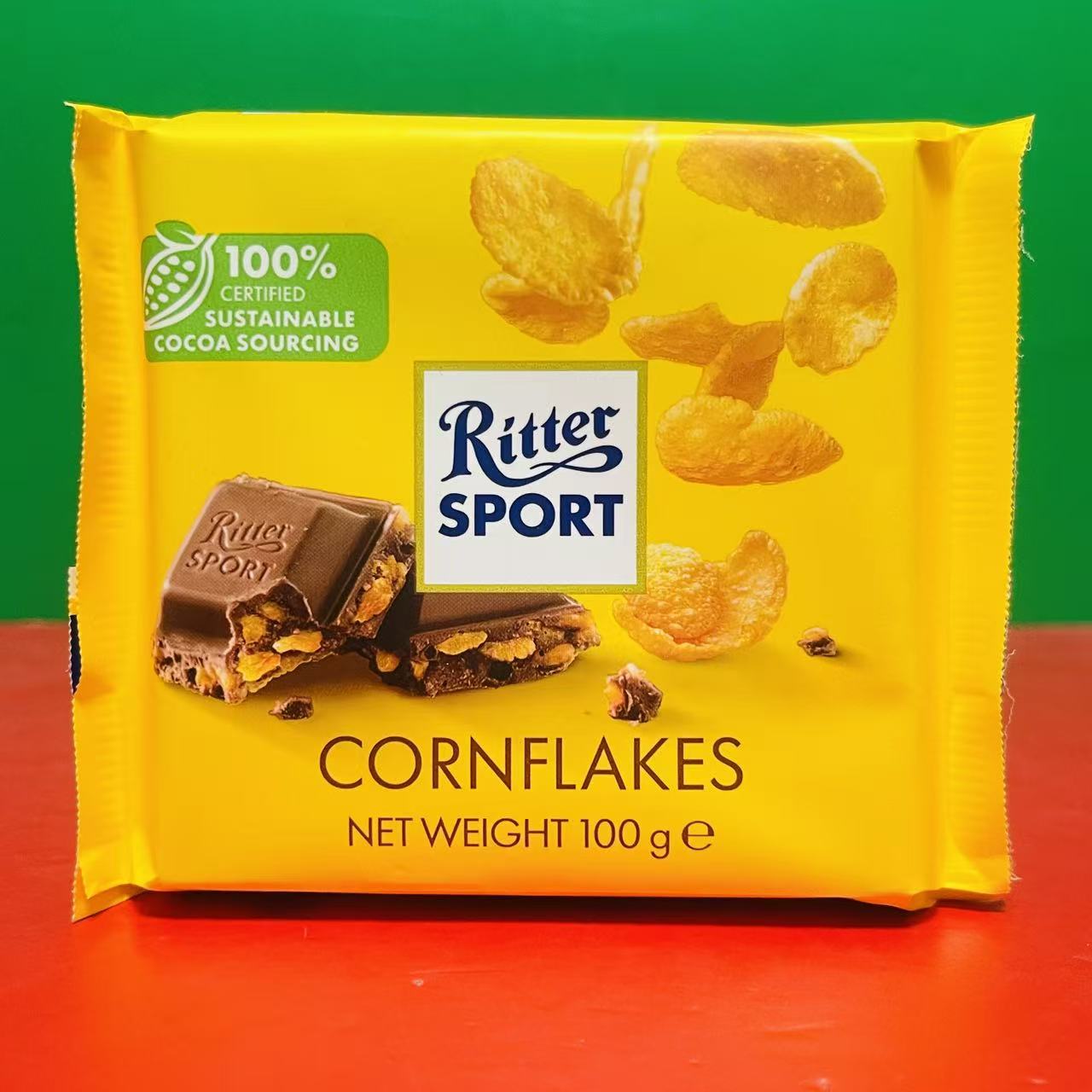 临期特价德国进口 瑞特滋玉米片夹心牛奶巧克力制品100g排块零食