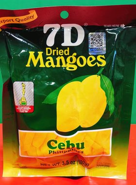 临期特价 菲律宾进口7D芒果干100g袋装 办公休闲零食品水果干制品