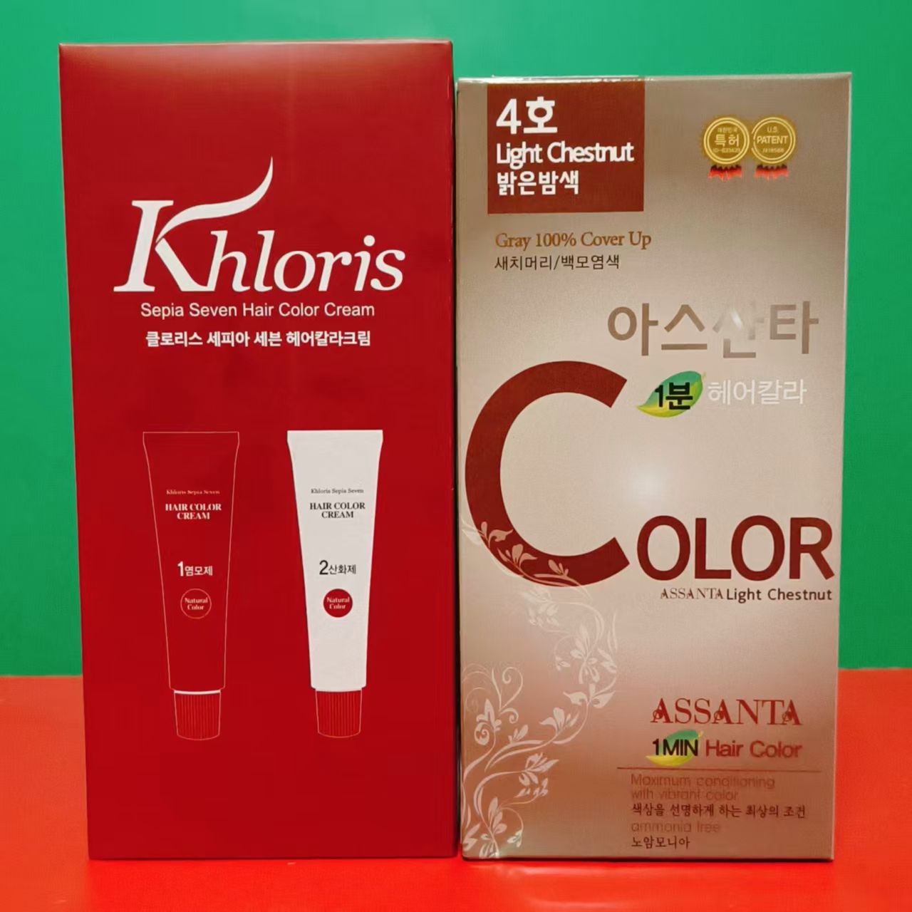 韩国进口倩女丝康精华染发膏深棕色自然黑亮栗棕色染发套装 特价