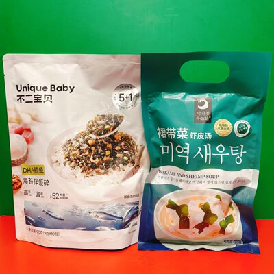 临期特价DHA鳕鱼海苔拌饭碎90g裙带菜虾皮汤110g袋装下饭方便食品