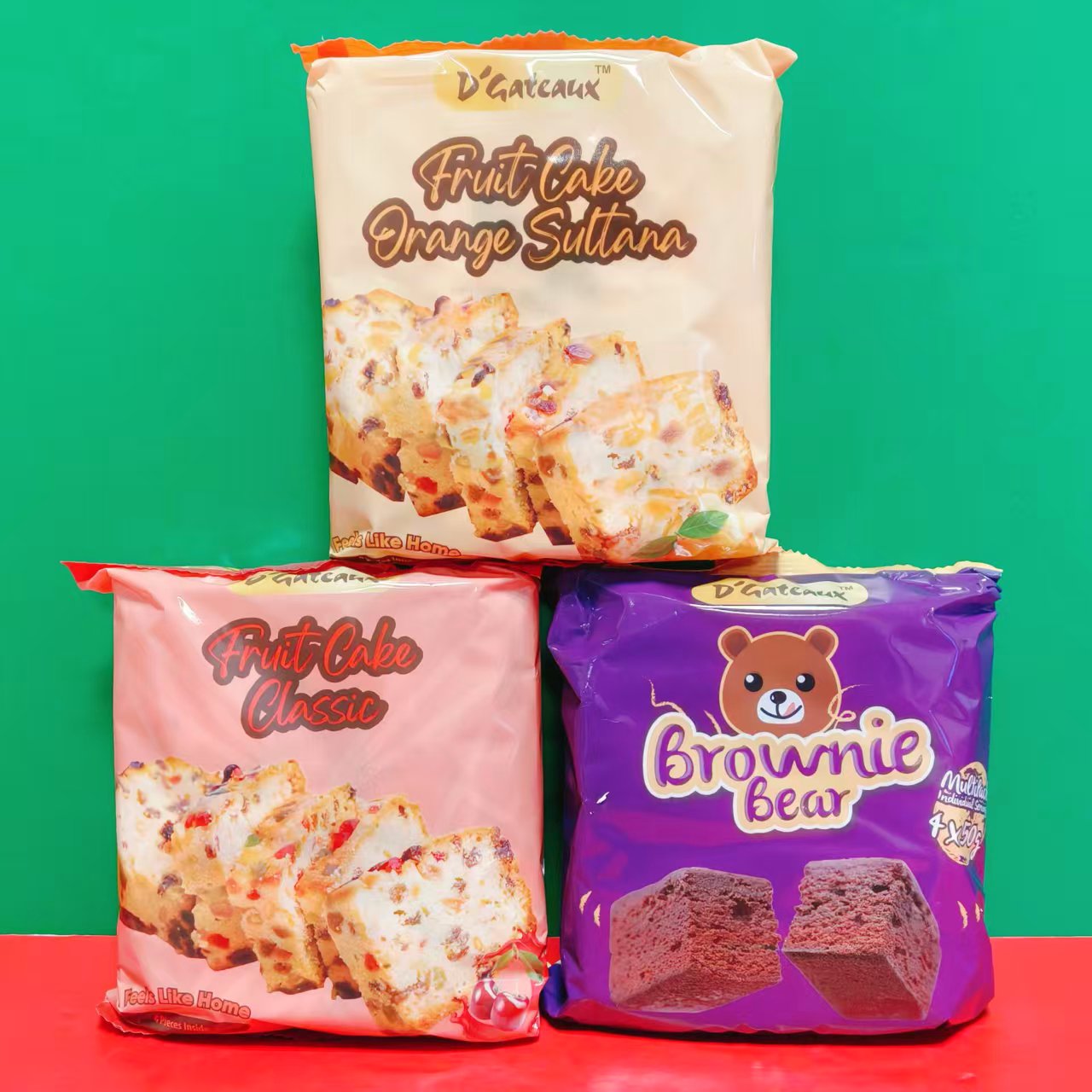 临期特价 马来西亚进口经典樱桃葡萄干橙味巧克力味蛋糕160g袋装