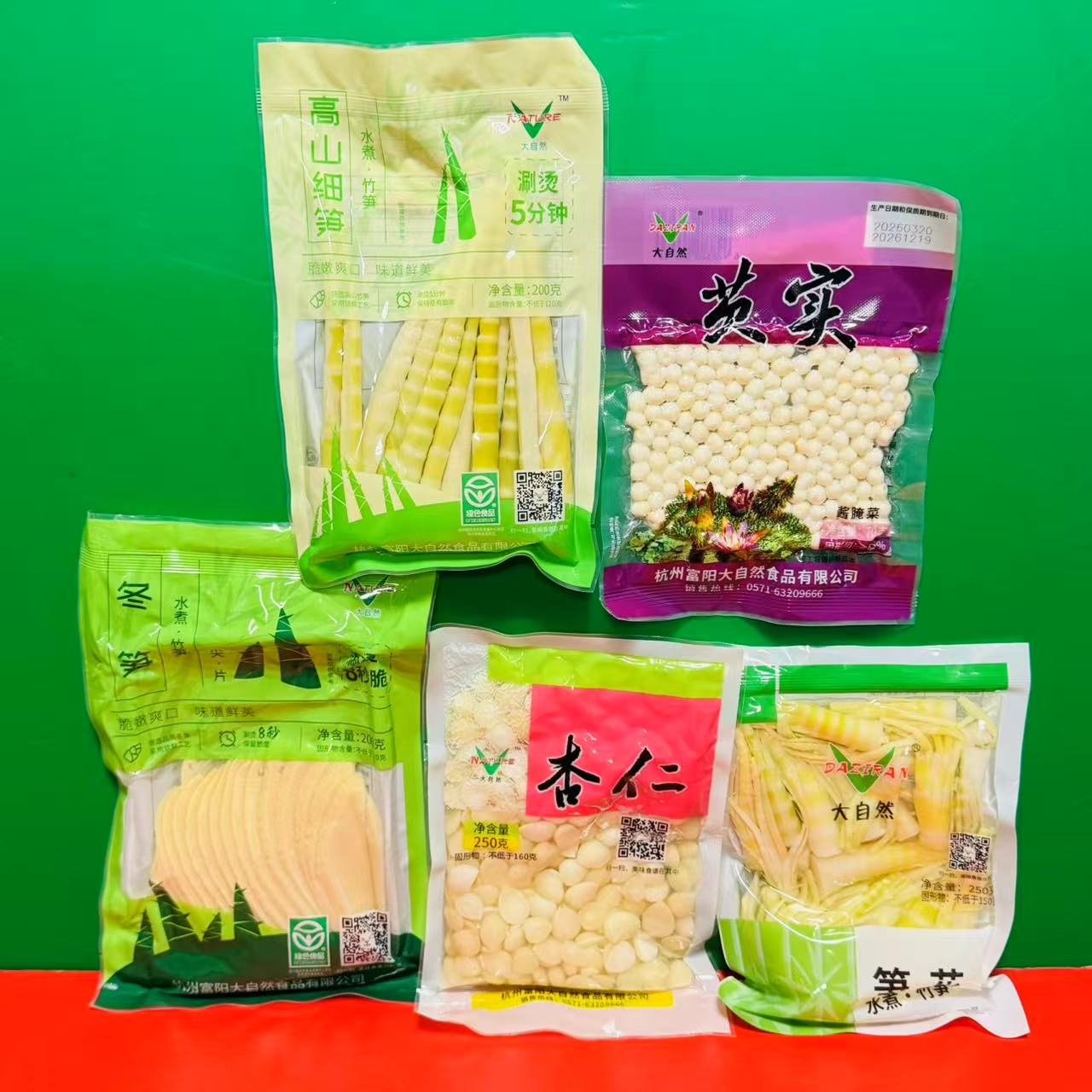 临期特价 大自然春笋笋花杏仁芡实高山细笋袋装 方便速食烹饪炒菜