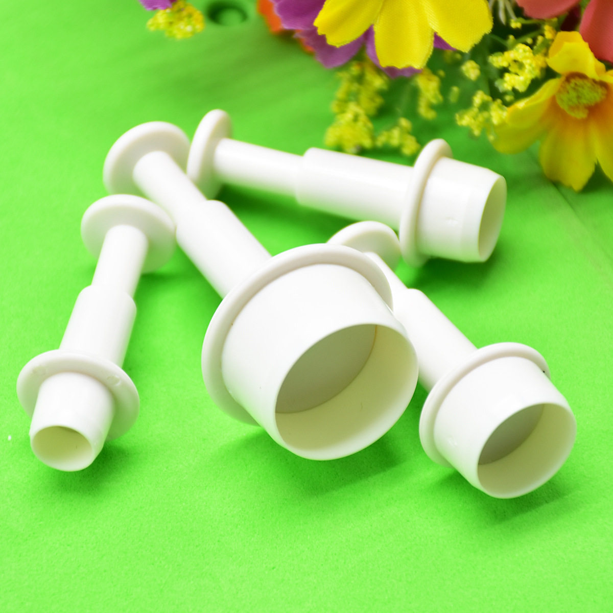 4pcs圆形椭圆形 弹簧压模 翻糖蛋糕模具 烘焙DIY工具饼干模现货