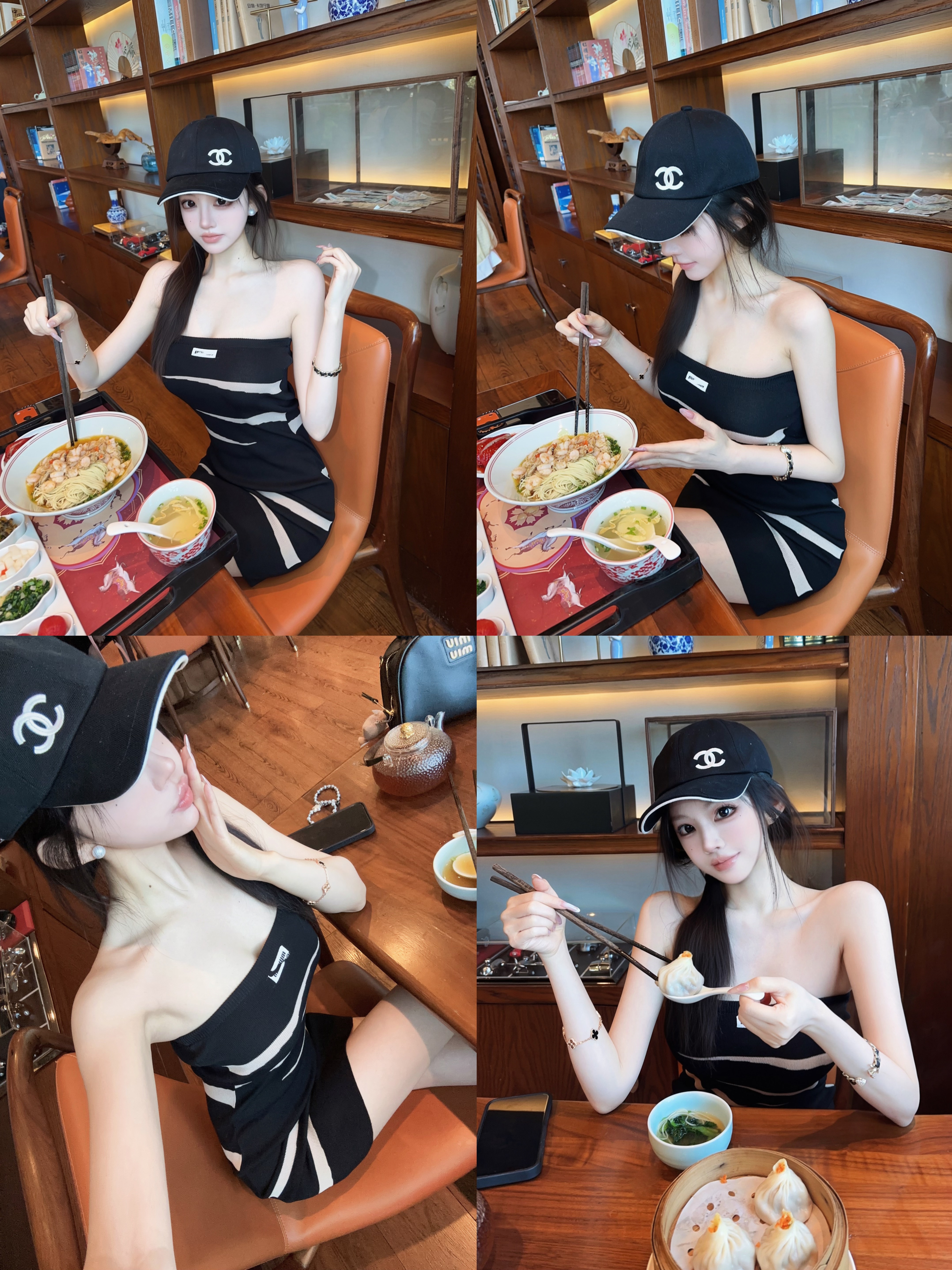 Eva君君酱miu系字母撞色抹胸针织包臀连衣裙女性感显瘦弹力短裙韩