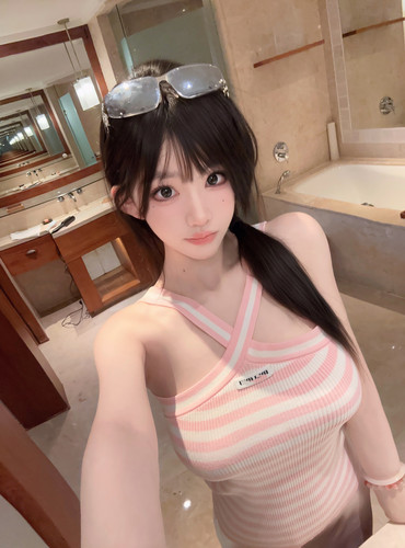 Eva君君酱纯欲甜美交叉挂脖miu系字母贴条纹针织吊带背心上衣女韩