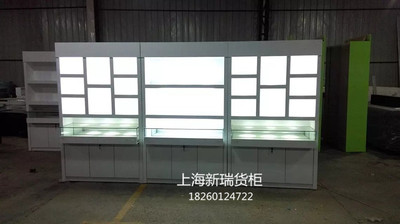 饰品展示柜 箱包烤漆白色展柜欧式柜台货架高柜店面货柜制作厂家