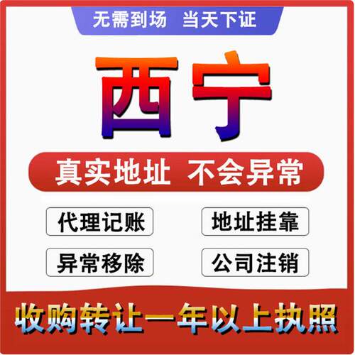西宁公司注册注销减资工商个体户营业执照代办股权变更转让解异常