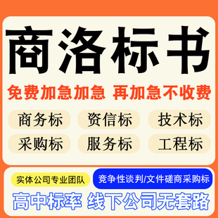 商洛专业标书制作技术标排版服务做方案招标设计电子投标文件编写