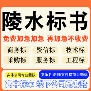 陵水专业标书制作技术标排版服务做方案招标设计电子投标文件编写