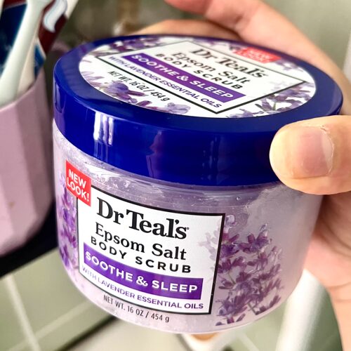 Dr. Teal's泻盐身体磨砂膏薰衣花草香去角质舒缓滋润磨砂膏454g