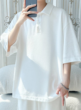 2025 夏季新款 旋律风车大码纯色简约POLO衫M-5X HT25349-特P25