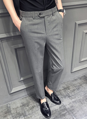 2024春季新款拉伸裤子高级感小脚修身休闲西裤男A311-DK6888-P65