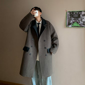 HW615 P130 2023秋冬新款 XZ413 澳洋呢料休闲潮流宽男士 大衣外套