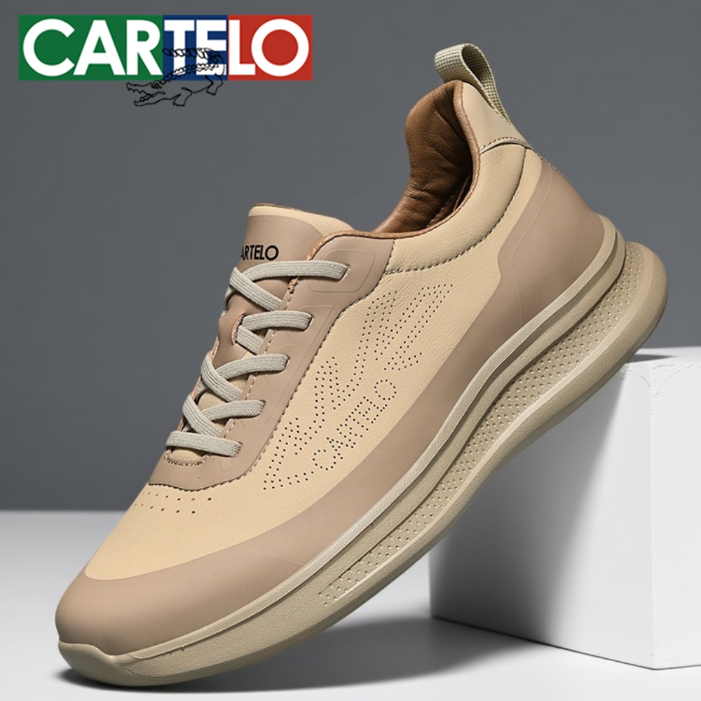 卡帝乐鳄鱼男鞋2025春秋季软底运动潮鞋男士真皮百搭轻便休闲皮鞋