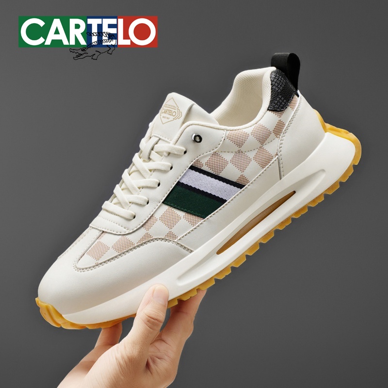 卡帝乐鳄鱼运动鞋男2025秋季新款复古阿甘鞋厚底休闲鞋百搭老爹鞋