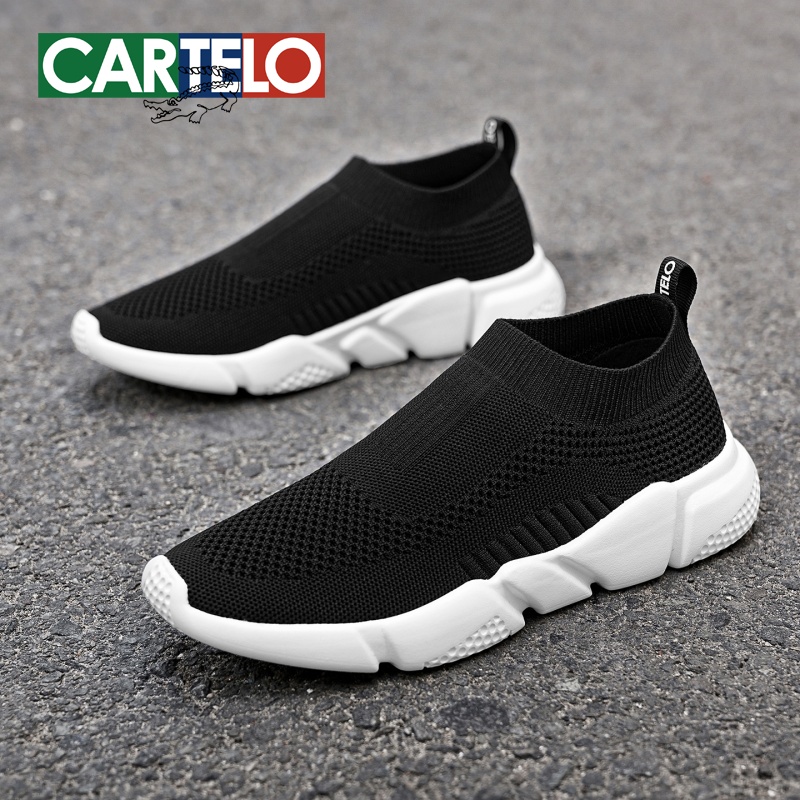 卡帝乐鳄鱼男士休闲鞋软底网面鞋
