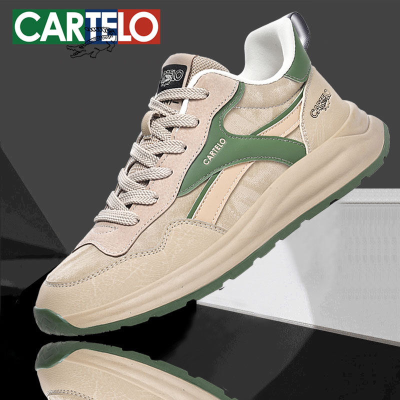 卡帝乐鳄鱼男鞋2025新款春秋季软底休闲运动鞋厚底百搭老爹鞋男款