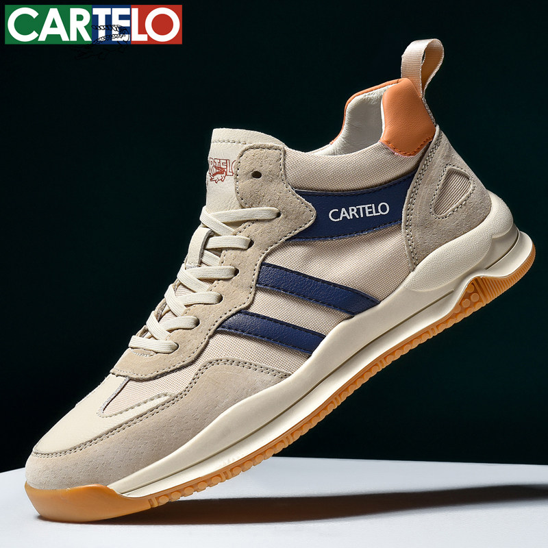 卡帝乐鳄鱼男鞋夏季新款透气休闲潮流百搭软底布面阿甘运动鞋大码
