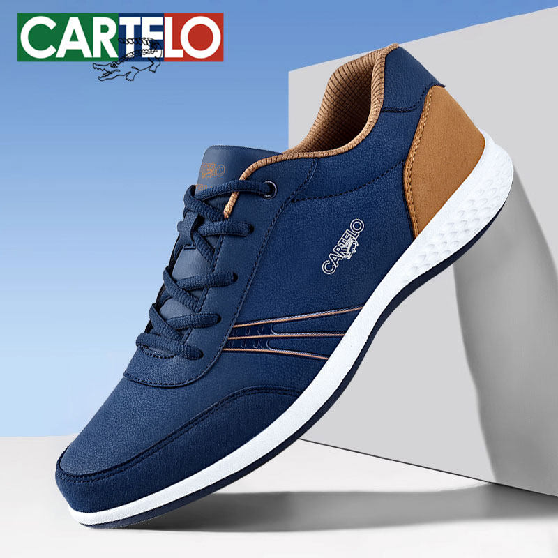 卡帝乐鳄鱼男鞋秋季新款休闲运动鞋中老年爸爸鞋网面透气旅游鞋男