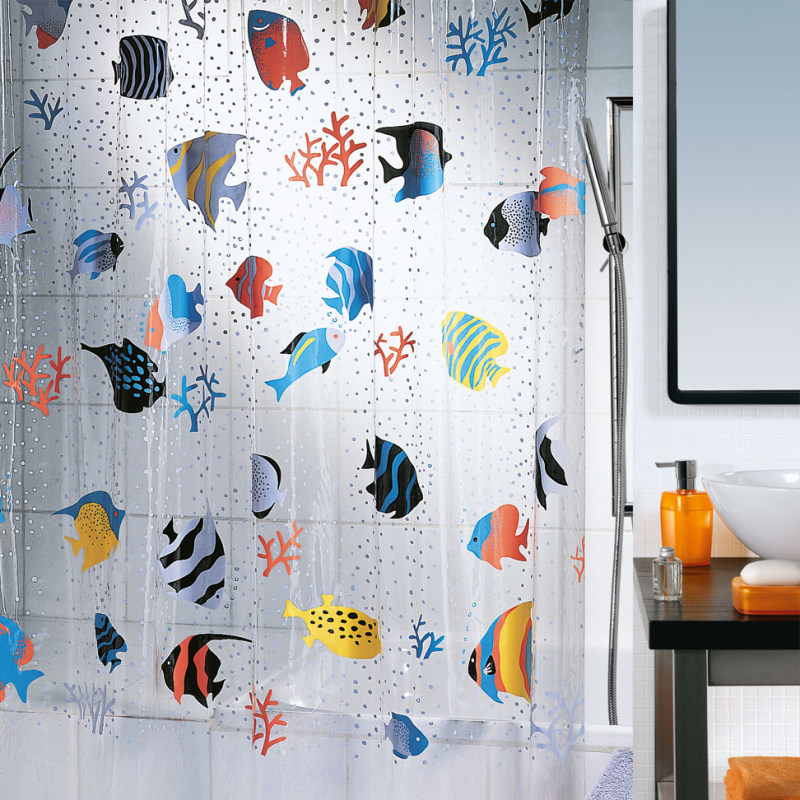 瑞士SPIRELLA浴帘卫浴卫生间浴室防水加厚PEVA隔断帘 热带鱼,家庭/个人清洁工具,浴帘,淘宝优惠券,粉丝福利购,淘宝优惠卷