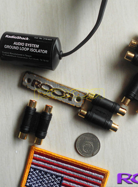 美国 RadioShack 音响 音频 RCA 直通头 接头 插头 延长 转换使用