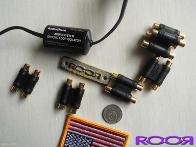 美国 RadioShack 音响 音频 RCA 直通头 接头 插头 延长 转换使用