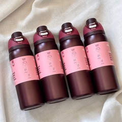 美版Owala车厘子大容量运动吸管保温杯不锈钢cherry樱桃简约水杯