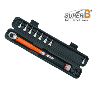自行车工具保忠 SUPER B 扭力扳手套装内六角螺丝测试 TB-TW20 50