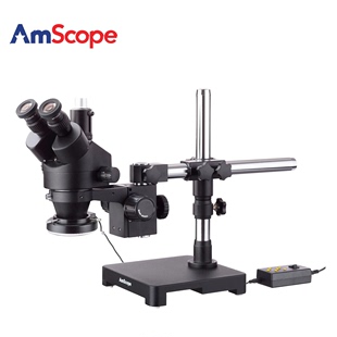 45X黑色三目立体变焦体视显微镜 LED 3.5X AmScope 144控制灯