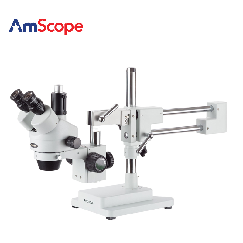 amscope连续变焦支架显微镜
