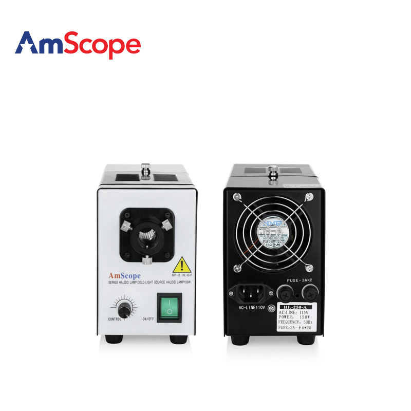 amscope黑色显微镜光纤灯