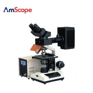 AmScope 1600X双目高清复式 显微镜EPI荧光照明专业实验室科研 40X