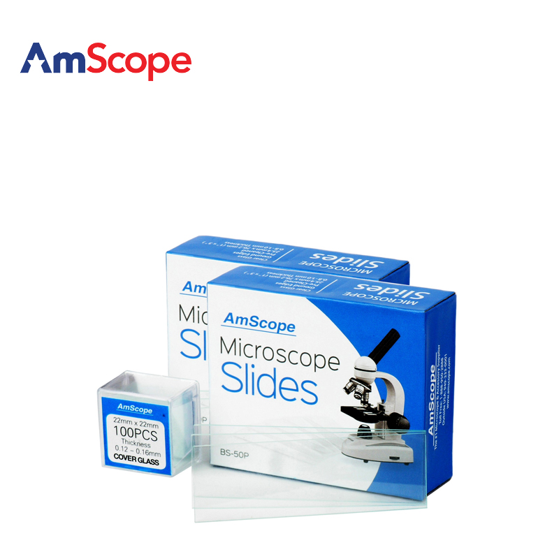 amscope空白盖玻片显微镜
