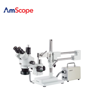 电路主板焊接 90X三目体视共焦显微镜连续观察体式 3.5X AmScope