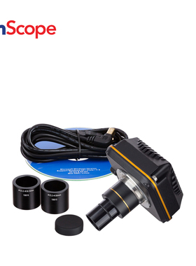 AmScope 5MP USB 3.0高性能彩色 CMOS C 接口显微镜相机带缩倍镜