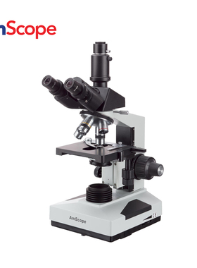 AmScope 40X-1600X三目生物显微镜实验室诊所Vet复合显微镜