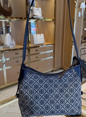 美国代购TB Tory Burch女包T MESSENGER老花HOBO单肩斜挎包169376