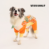 五魁首边牧四脚衣新款 羊毛狗狗过年衣服中大型犬宠物喜庆新年 春装